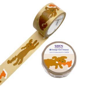 カミイソ産商 Janni Valkealahti×SAIEN マスキング磁気テープ Santa dogs(サンタ 犬)20mm×5m巻 (TR4069)【入数:20】