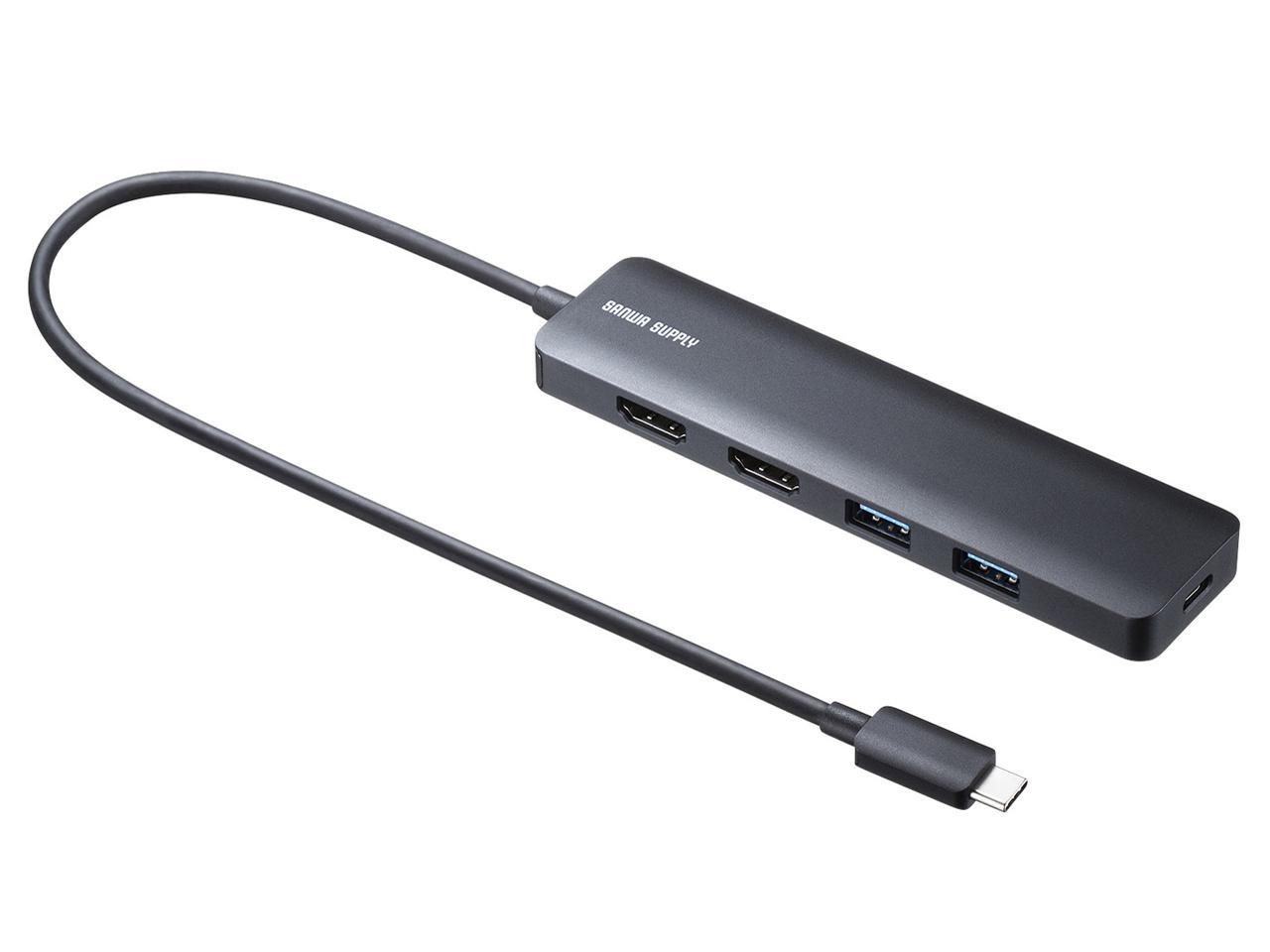 SANWASUPPLY サンワサプライ USB Type-C 縛ステイション【USB-5TCHHPS22BK】