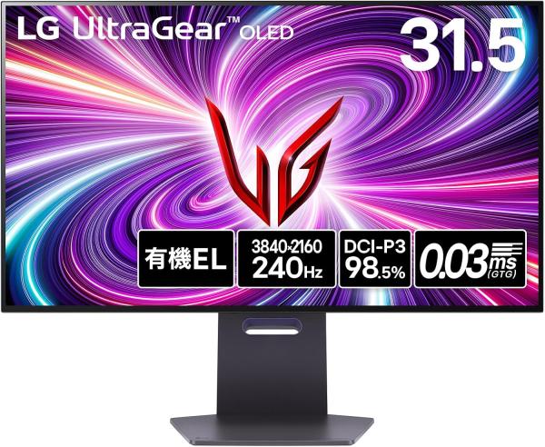 LG LG陰電子 32GS95UE-B 32GS95UE-B ゲーミングモニター UltraGear OLED  [31.5型 /有機EL 4K(3840×2160) /広広とした]