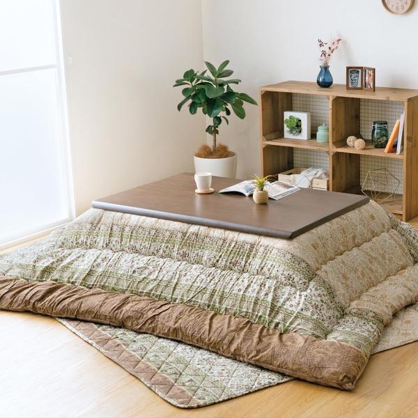 イケヒコ こたつ布団 単品 ふっくら 日本製 心ゆかしい調 緑であること 約205×245糎