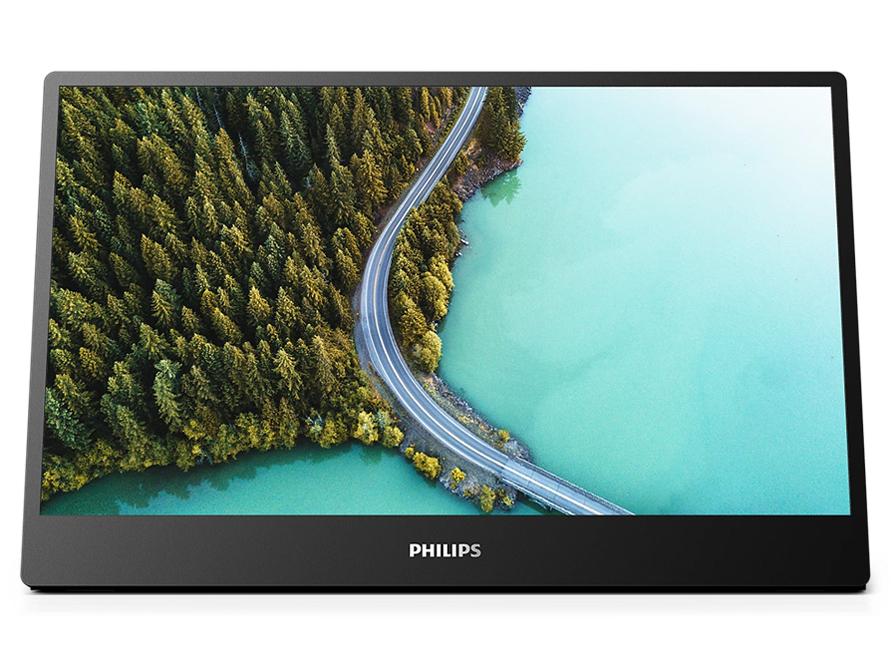 PHILIPPS フィリップス モバイルディスプレイ 15.6型/1920×1080/USB-C、Micro-HDMI/ブラック/スピーカー:なし/5年間フル保証/省資源化パッケージ/給電(PD)15W