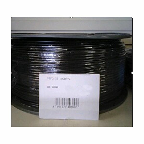 OHM オーム電機 ビニル基平行線VFF0.75 100R-K(100m/黒) VFF0.75 100R-K【入数:100】