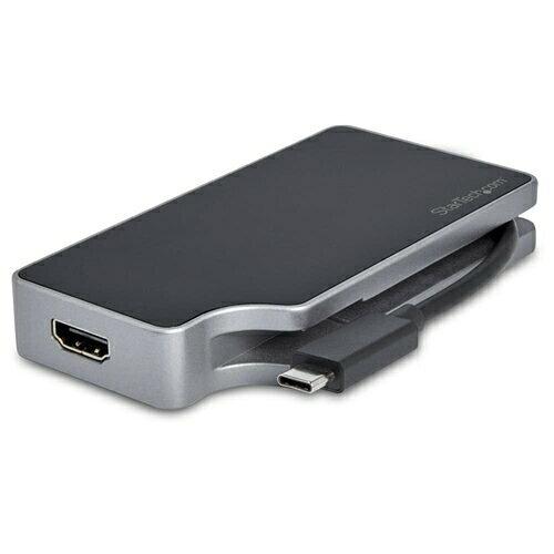 STARTECH.COM USB Type-C繋ぎ合わせるマルチディスプレイアダプタ 95W USB PD相応う 4K/60サイクル相応う 間隔文字薄墨色 VGA/DVI/HDMI/mDP最終生産物相応う【CDPVDHMDPDP】