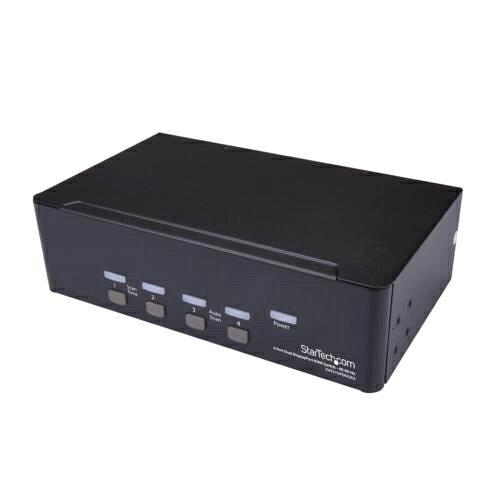 STARTECH.COM 4ポート デュアルDISPLAYPORT KVMスイッチ 4K/60HZ DP 1.2対応PC切替