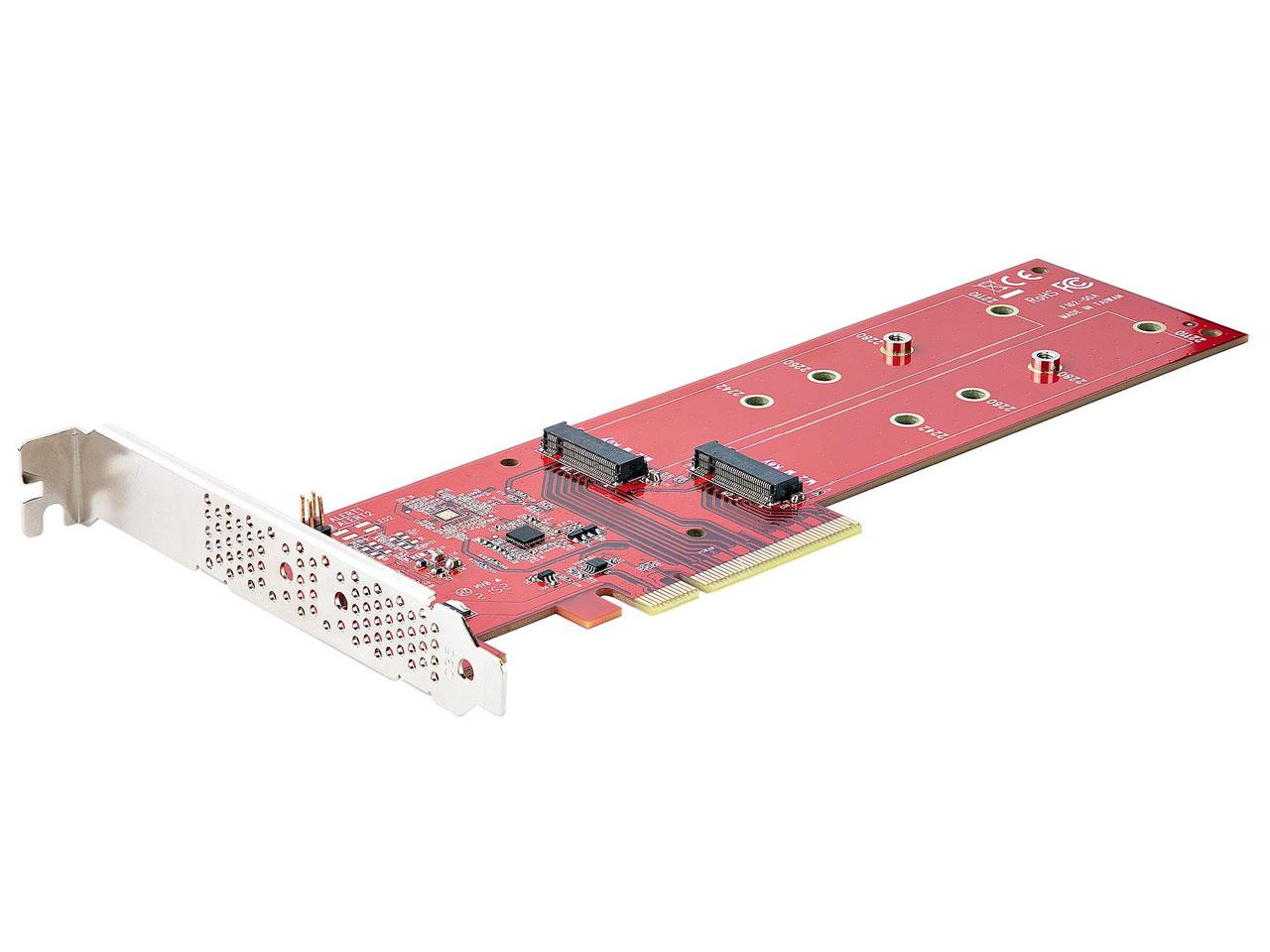 STARTECH.COM PCIe取りひろげる歌留多/PCIe x8/2x M.2 PCIe SSD/拡張スロット取りわける備え付ける止むを得ず(DUAL-M2-PCIE-CARD-B)