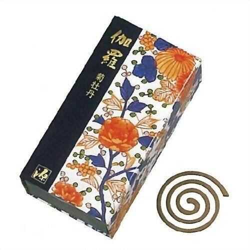 日本香堂 伽羅 菊名取り草 うず巻12巻入 363 (2165235)