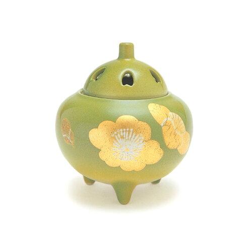 日本香堂 香炉 3号 金箔梅 九谷焼 79314 (2164945)