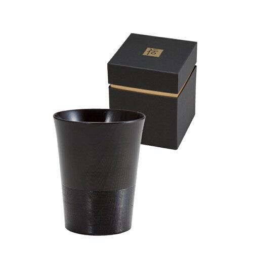 東出漆器店 東出漆器 TSUTAE 「伝」山中塗 プレミアムカップ 黒 6024 (1157143)