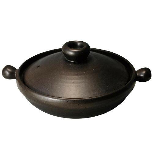 マルヨシ陶器 M5576 グランドプロダクト ブラック クレイポットL 萬古焼 (2244220)