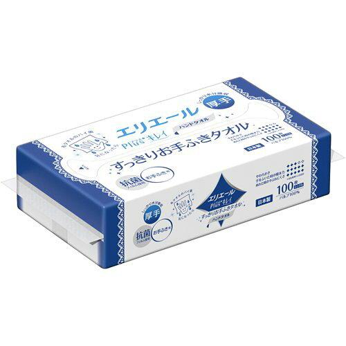 大王製紙 エリさけび声 Plus+キレイすっきりお手ふき西洋手ぬぐい100枚 (823456 1339) 日用消耗品-キッチン消耗品-日用品雑貨・文房具・手芸