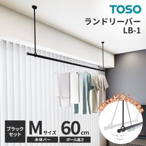 トーソー 30020001 ランドリ-バ-LB1 本体バー＆吊りポールセット BK MX600 ランドリーバー ブラック 30020001