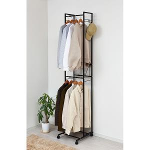 伸晃 押入れダブルハンガーラック伸縮タイプ(ブラック) (KP-DH-BK-CT)【入数:4】|ECJOY!店