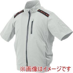 原田加工 ハラダ 半袖上衣空調設備御召しものEX.WORKERS しろがね色薄墨色 3L (33700536 6534)