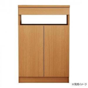 タカシン家具工業 日本製組立家具 FAX台60型 ルーター収納 ナチュラル (2254996)