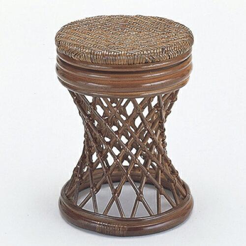 今枝商店 Romantic Rattan 籐回転スツール ハイタイプ S68B (2252238)