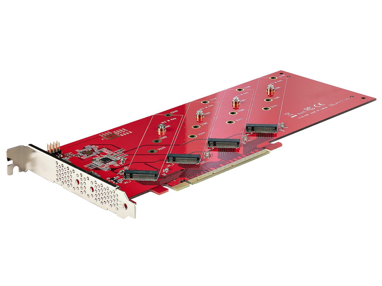 STARTECH.COM M.2 SSD取りひろげる歌留多/PCIe/4拡張スロット NVMe・AHCI/Windows・リナックス(QUAD-M2-PCIE-CARD-B)