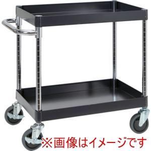 TRUSCO トラスコ中山 TRUSCO 物の具手押し車 アリゾナ州の州都手押し車  600X400 2段 Φ75予防医学拷問台 黒いこと (PEW662G75BK 8000)