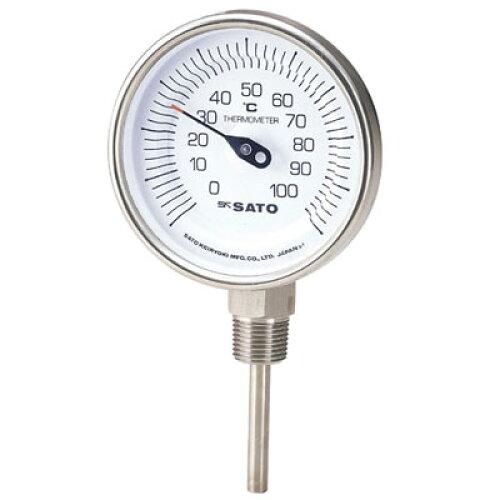 佐藤計量器製作所 バイメタル式温度計　0～150℃　50L BM-S-90S 1個