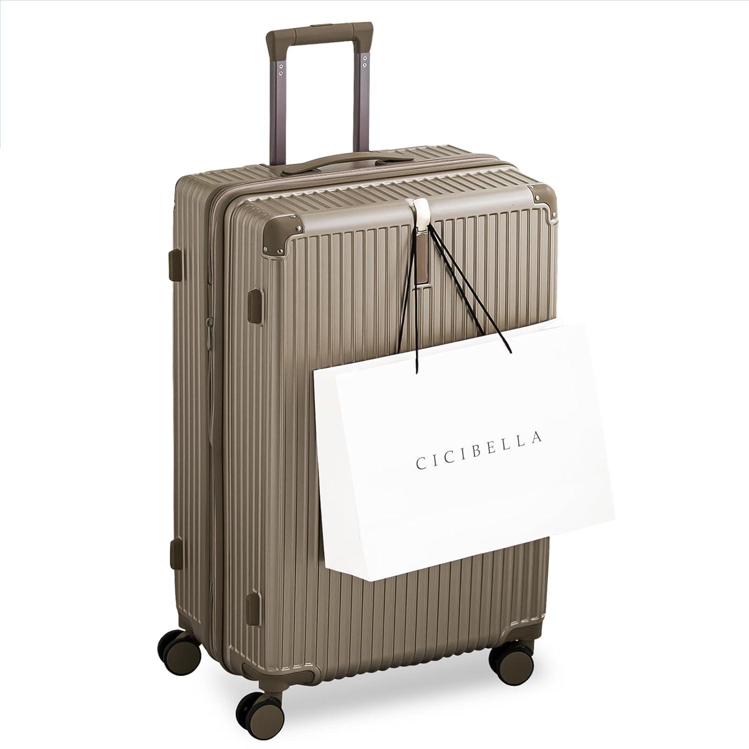 La Bella ラベラ CICIBELLA(シシベラ) 多機能スーツケース Mサイズ (約70L/4～7泊) チタニウム (2135574) 8,309円