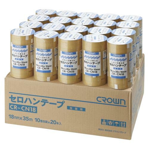 ジャケット冠 セロハン磁気テープ18mmX35m 200巻【CR-CN18X20】
