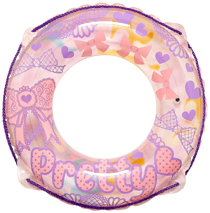イガラシ ☆かんたん空気栓採用浮輪☆お子様用ウキワ☆プリティリボンウキワ60cm (RGD-60K)【入数:72】