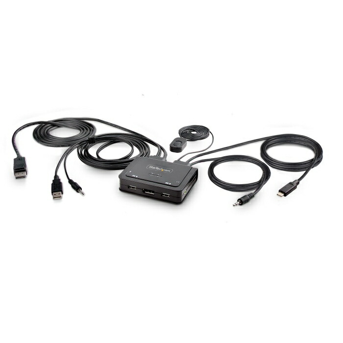 STARTECH.COM KVM取り替えっこ/2界面/一画面/4K60サイクル DP/USB-A/DP ＆ USB-C DP Alt(C2-D46-UAC-CBL-KVM)