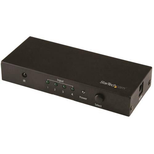 STARTECH.COM ビデオスイッチャー/HDMI/4インプット1最終生産物/4K60サイクル/7.1chオーディオ(VS421固定ディスク20)