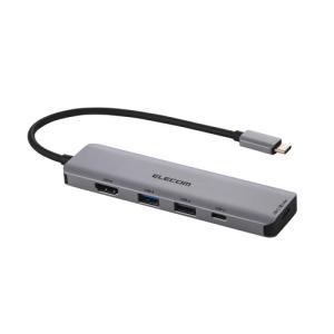 ELECOM エレコム Type-C縛ステイション/USB PD(140W)/しろがね色(DST-050BP1SV)