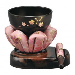 サンメニー こだちりん台セット りんね(凛音) 桜彫 2.5寸 黒丹色 美桜 ピンク 594325607t095 (2281561)|ECJOY!店