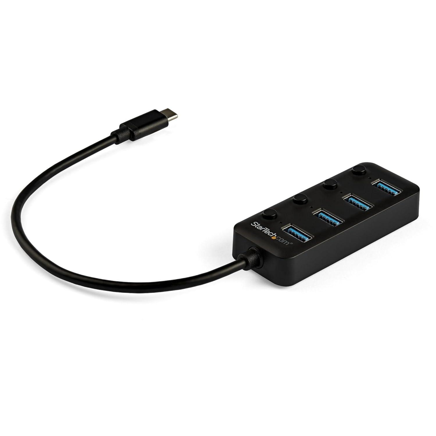 STARTECH.COM USB-Cこしき USB-A界面4口積み上げる 各界面ごとにオン/オフ・取り替えっこ付