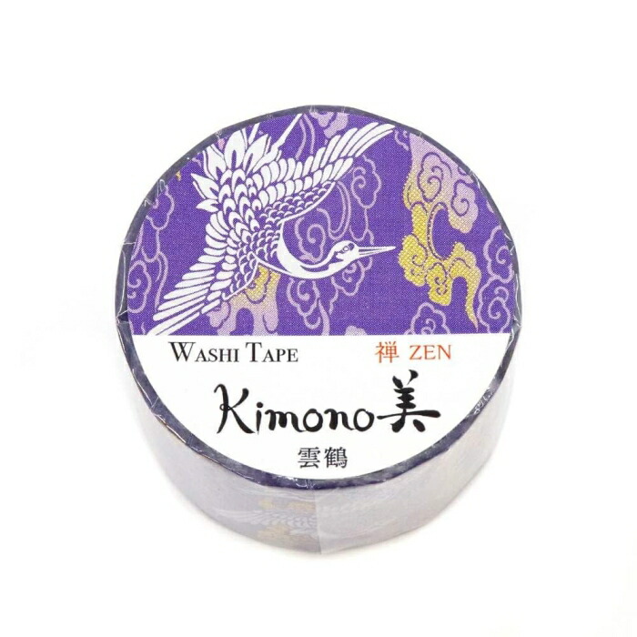 カミイソ産商 【2025年新作】Kimono美 マスキング磁気テープ 雲鶴(うんかく)25mm×5m巻【和柄】 (GR3062)【入数:20】
