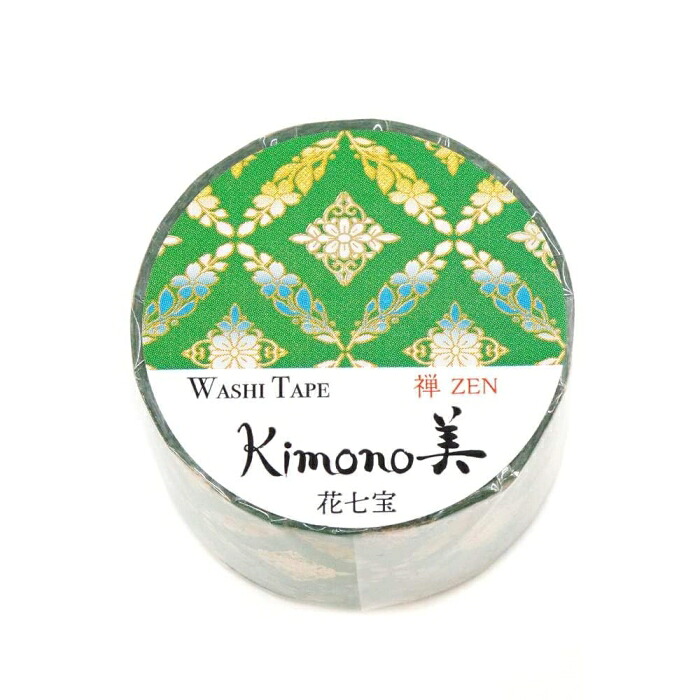 カミイソ産商 【2025年新作】Kimono美 マスキング磁気テープ 花七宝(はなしっぽう) 25mm×5m巻【和柄】 (GR3064)【入数:20】