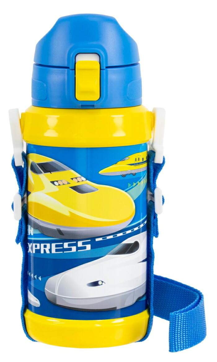 OSK ≪新商いもの≫【新幹線】ダイレクトステンレスボトル 吸い筒 600mL ワンタッチ公々然たる 保冷 (148576)【入数:24】
