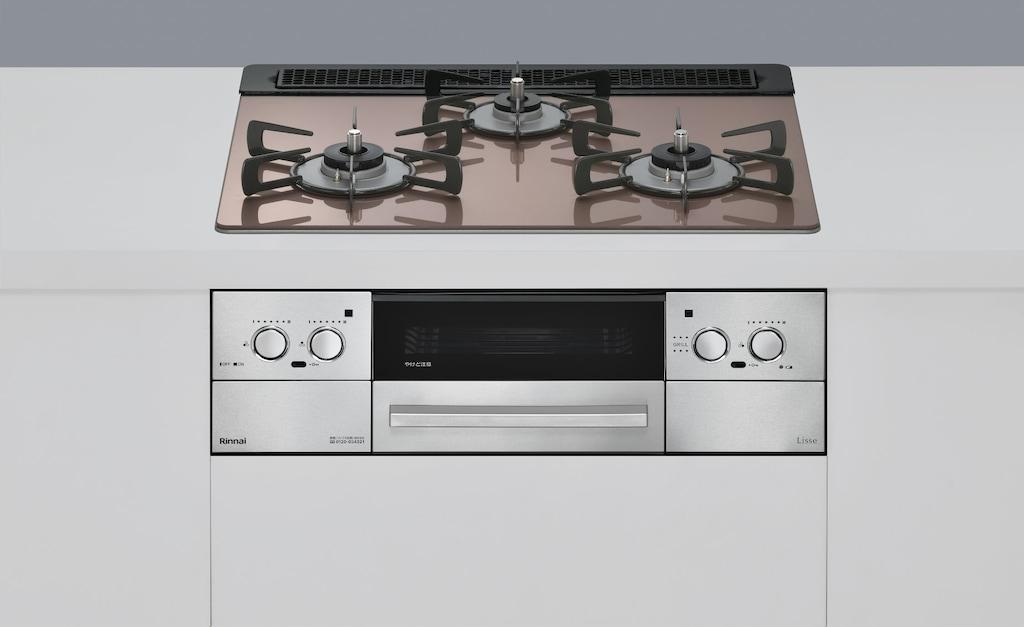 RINNAI リンナイ RHX31W42J2RW ビルトインガスコンロ Lisse続きもの 標準尺度幅60珊 スモーキーピンク【負けず劣らず品:RHS31W42J2RSTW】