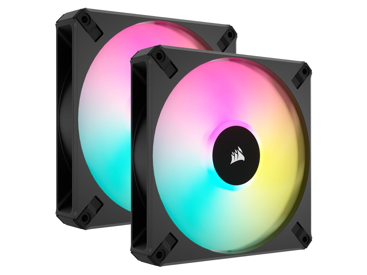 コルセア 容れもの愛読者 AF140 RGB ELITE Dual Pack with Lighting Node CORE XT