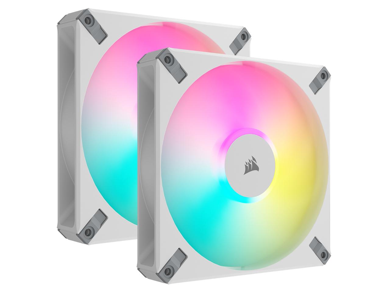 コルセア 容れもの愛読者 AF140 RGB ELITE WHITE Dual Pack with Lighting Node CORE XT