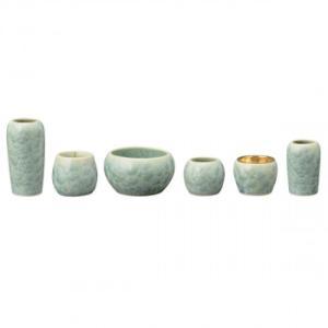 サンメニー 京都 花結晶II 6点セット 清水焼 浅緑 321h00g900072 (2280012)|ECJOY!店