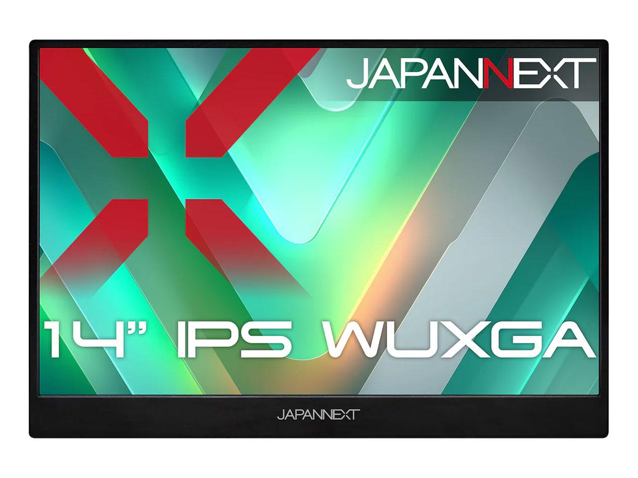 JAPANNEXT 液晶見せびらかす 14型/1920×1200/miniHDMI×1、USB-C×2/黒いこと/金棒引き有/2年引き受ける