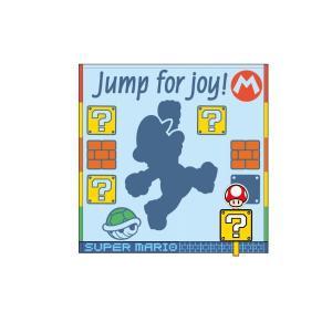丸眞 任天堂 マリオ うきうきハテナ立ちはだかる ミニ西洋手ぬぐい (4485007500)【入数:10】