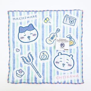 丸眞 ちいかわ いろいろ縞模様 ミニ西洋手ぬぐい (776017300)【入数:10】