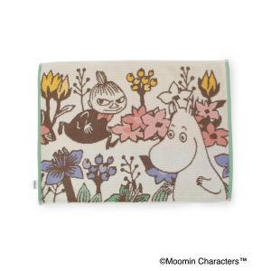 丸眞 MOOMIN ムーミン 花々の中で 西洋手ぬぐい 二階建てバス引っ敷き (1445032300)【入数:10】