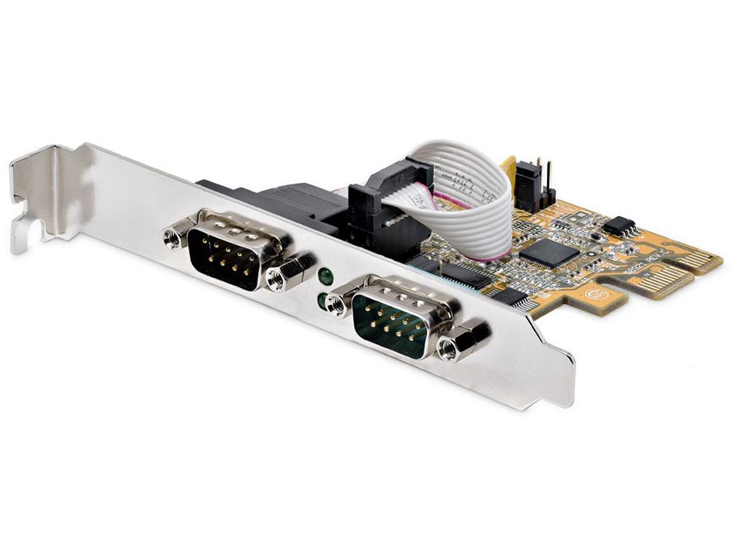 STARTECH.COM RS232Cシリアルアダプターカード/PCIe/2界面/16C1050 UART(21050-パソコン-SERIAL-LP)