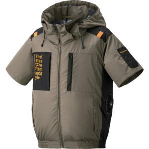 アタックベース(Atackbase) 空調風神服 【6月中旬入荷予定】ファン付ウェア The tough 空調風神服半袖 コンプリートセット ベージュ LL 30V ファン・バッテリー付 (7745200340 2555)|ECJOY!店
