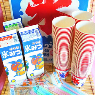 業務用かき氷機用 かき氷120人前セット ヨーグルト3本