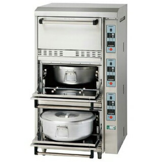 コメットカトウ 炊飯器 CRAE2シリーズ 電気式 3段タイプ 760×730×1350 CRAE2-150 LPG(プロパンガス)