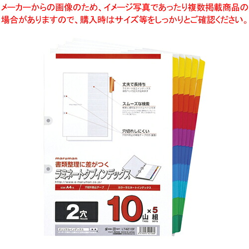 【まとめ買い10個セット品】ラミネートタブインデックス 2穴10山 LT4210F 1冊【ECJ】