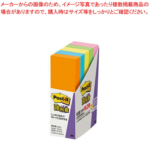 【まとめ買い10個セット品】ポストイット 強粘着ふせん 蛍光混色 500-5SSAN 1Ｐ【ECJ】