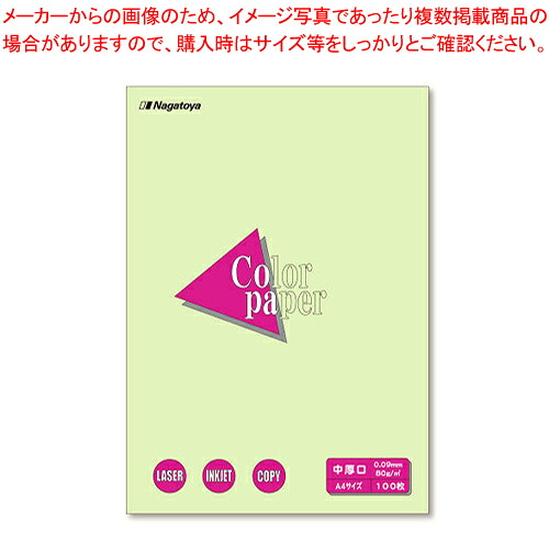 【まとめ買い10個セット品】カラーペーパーA4 中厚口 100枚 ナ-3206 ワカクサ 1冊【ECJ】