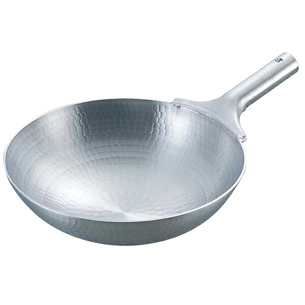 【まとめ買い10個セット品】 アルミ 打出 中華片手鍋 36cm【ECJ】