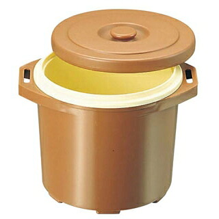 【まとめ買い10個書き割り品】可塑性物質 保温食缶 ごはん用 DF-R2 小 D/B【ECJ】